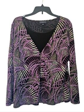 Elementz Geometric Print Blouse Women XL